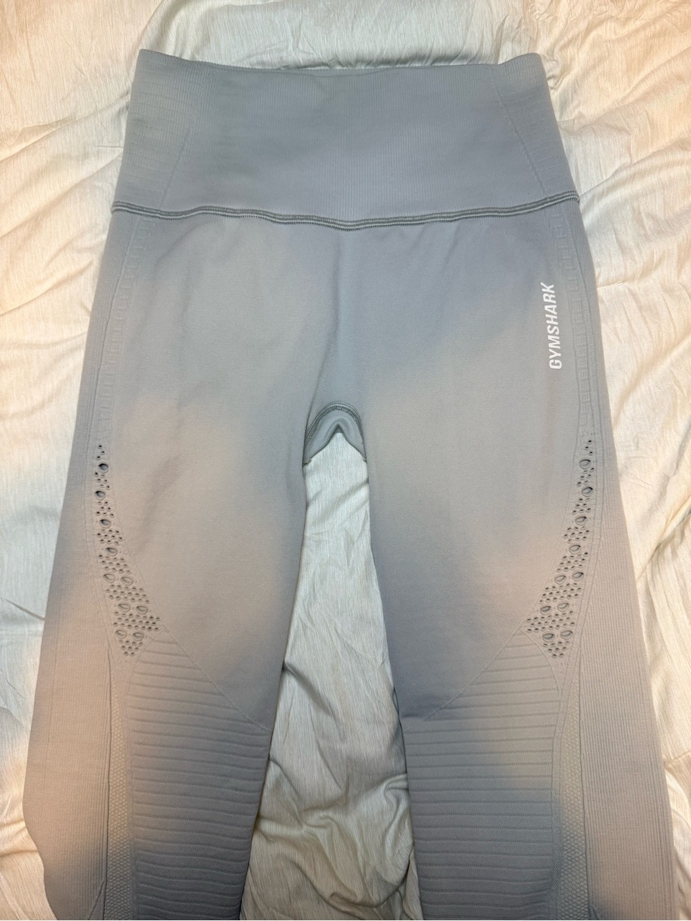 Gymshark Womens M Seamless High-Waist Leggings - Light Gray